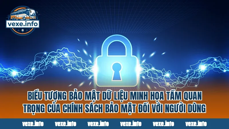 Biểu tượng bảo mật dữ liệu minh họa tầm quan trọng của chính sách bảo mật đối với người dùng