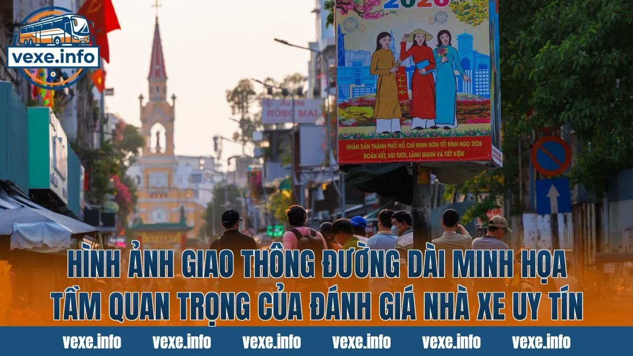 Hình ảnh giao thông đường dài minh họa tầm quan trọng của đánh giá nhà xe uy tín