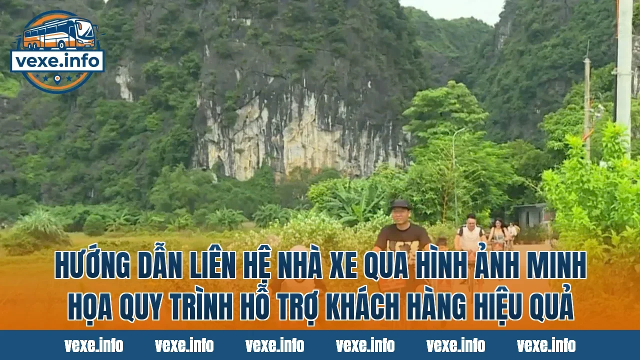 Hướng dẫn liên hệ nhà xe qua hình ảnh minh họa quy trình hỗ trợ khách hàng hiệu quả