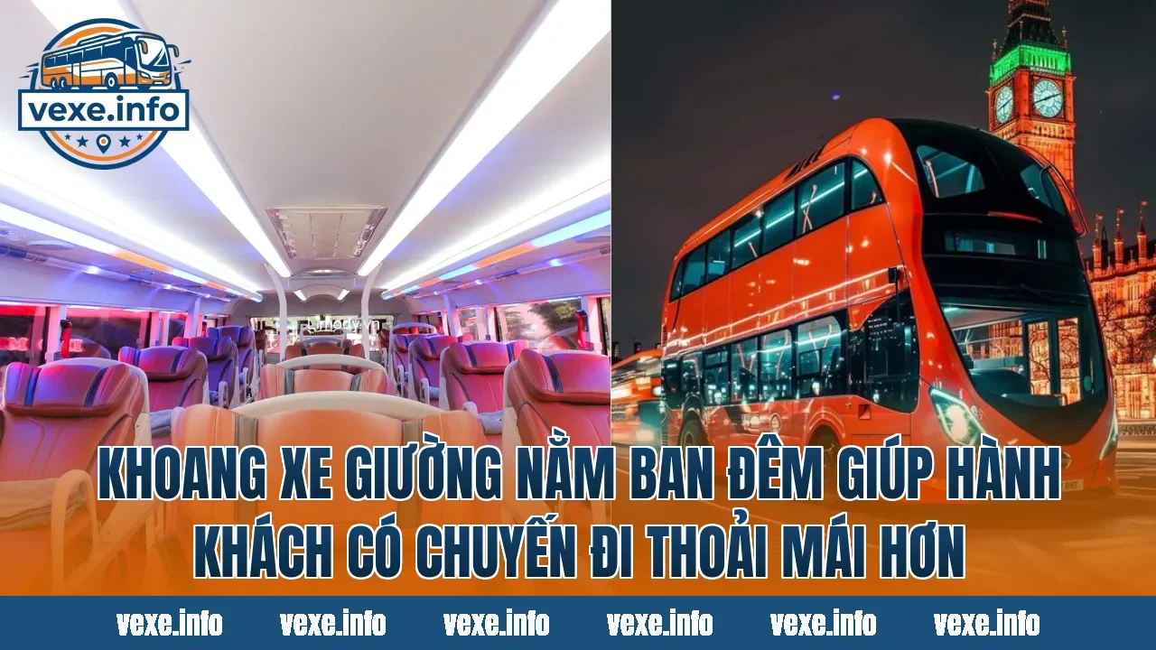 Khoang xe giường nằm ban đêm giúp hành khách có chuyến đi thoải mái hơn