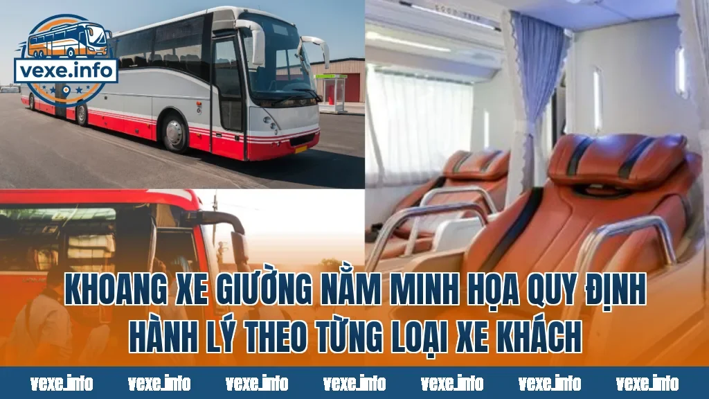 Khoang xe giường nằm minh họa quy định hành lý theo từng loại xe khách