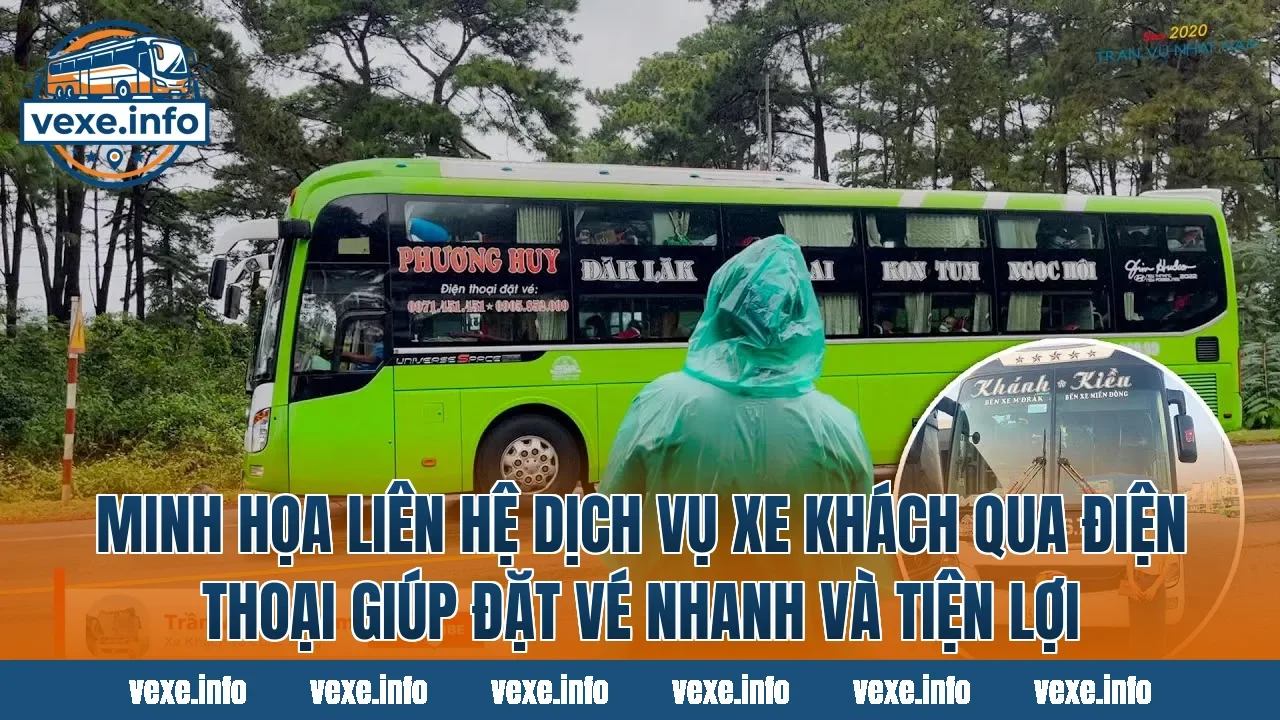 Minh họa liên hệ dịch vụ xe khách qua điện thoại giúp đặt vé nhanh và tiện lợi