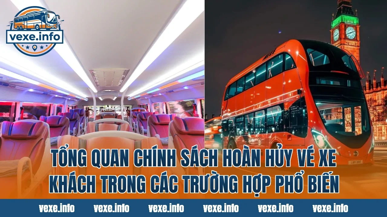 Tổng quan chính sách hoàn hủy vé xe khách trong các trường hợp phổ biến