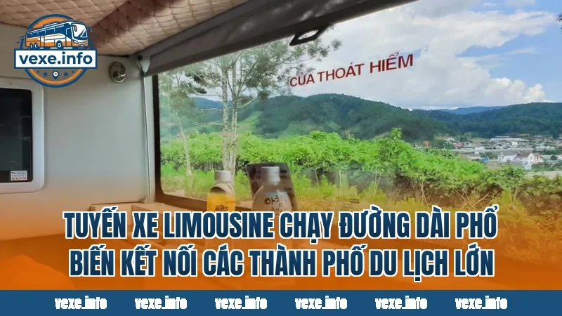 Tuyến xe limousine chạy đường dài phổ biến kết nối các thành phố du lịch lớn