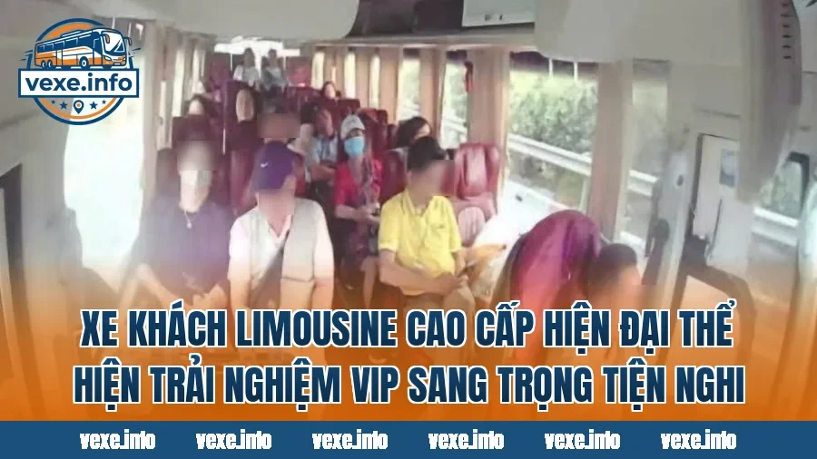 Xe khách limousine cao cấp hiện đại thể hiện trải nghiệm VIP sang trọng tiện nghi